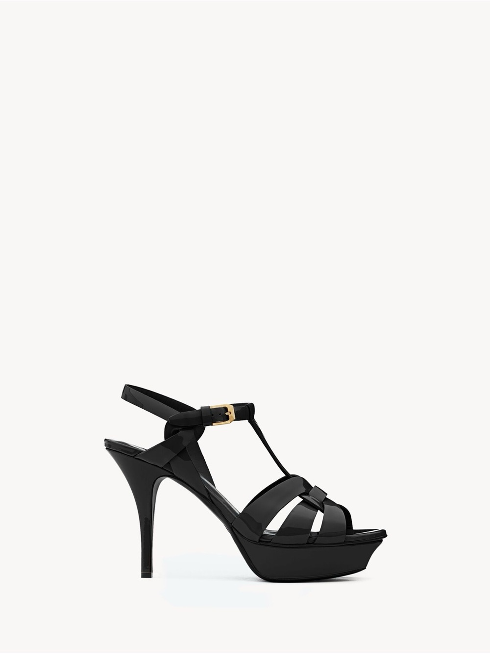 YVES SAINT LAURENT Tribute Platform Sandals In Patent Leather Size 36 NEW $1150 - Picture 2 of 8